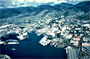 Aerial photo of Honolulu Harbor.