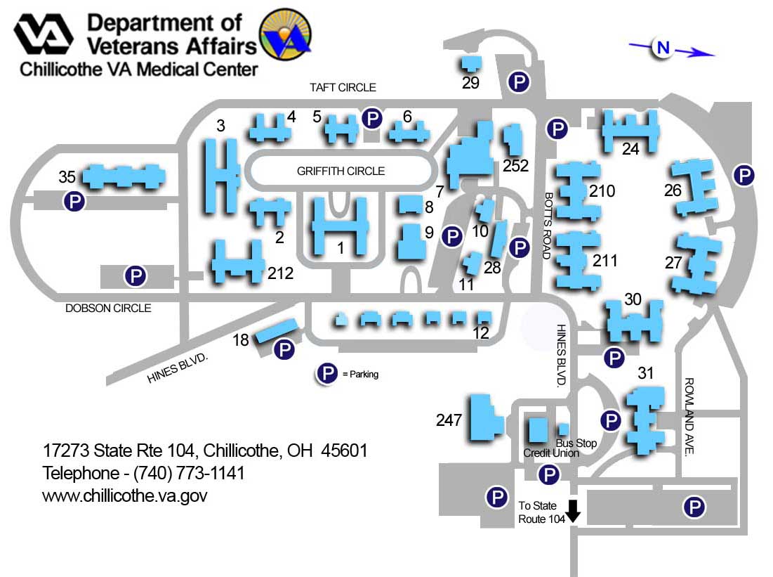 Map of Chillicothe VA Medical Center