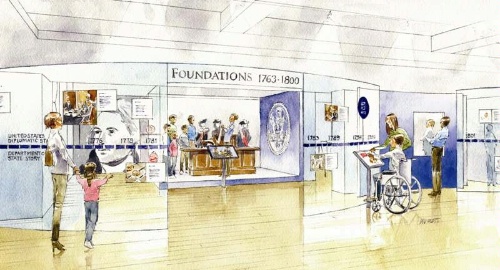 Date: 07/27/2012 Description: Rendering of Hall 2, U.S. Diplomacy Center - State Dept Image