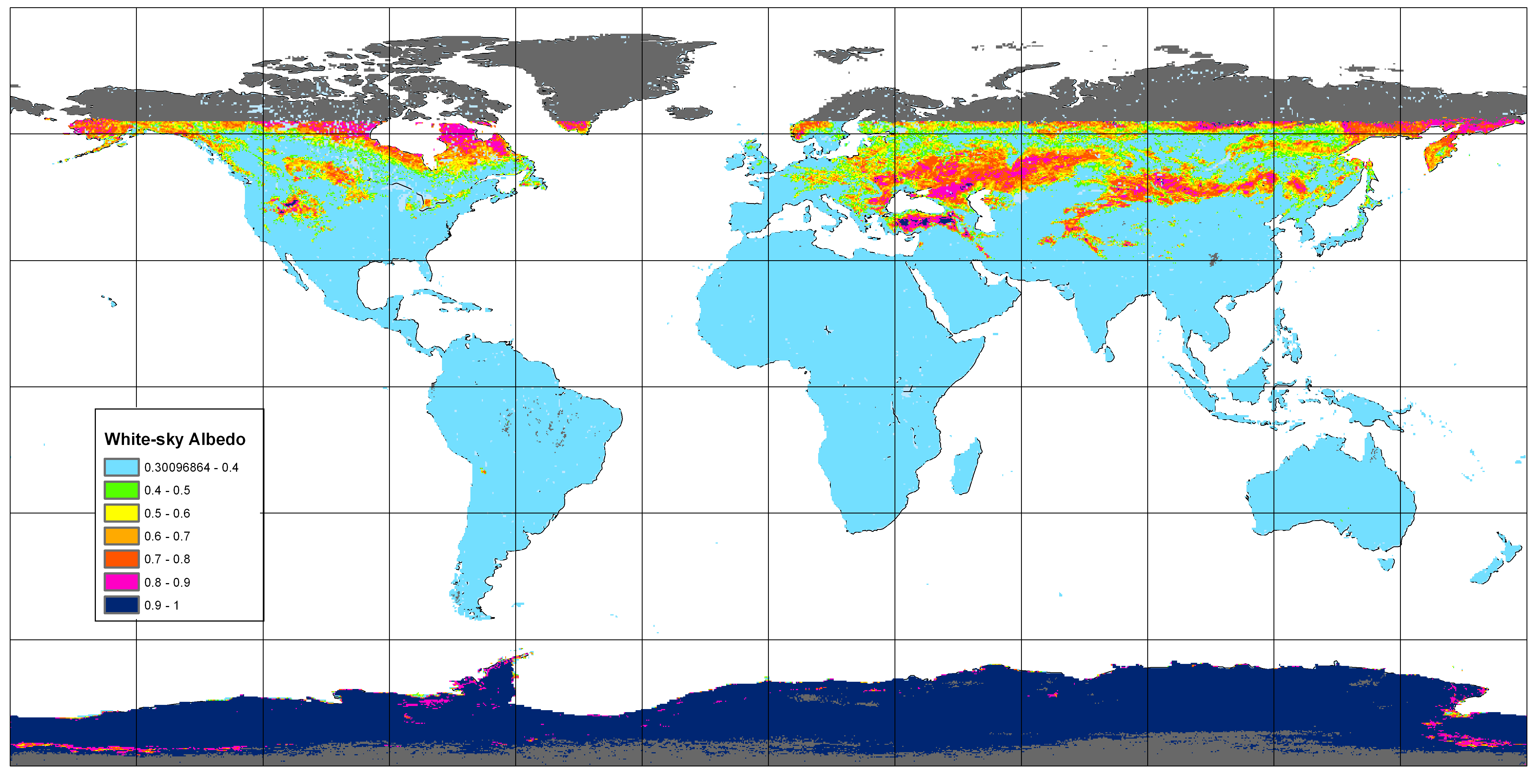 Global Map of White-Sky Albedo