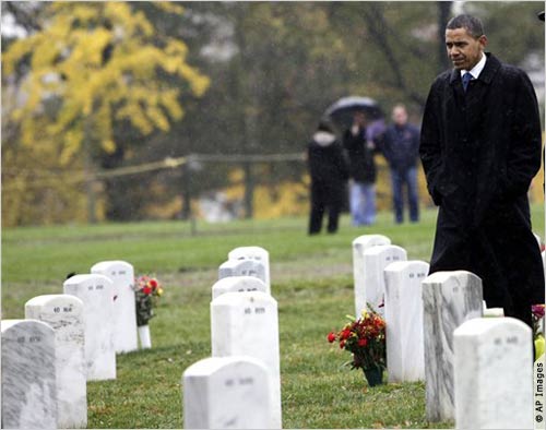 Obama at Arlington Cemetery
