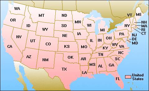 Clickable Map of the U.S.