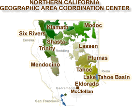 Map of Northern California Forests with links to their Fire Management Websites
