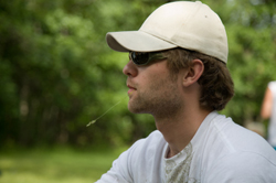 man in a baseball hat