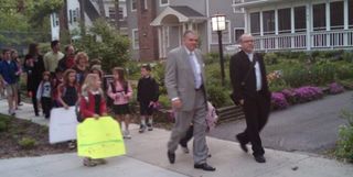 Walking the grandkids to school