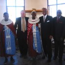 Photo: U.S. Department of the Interior Deputy Secretary David J. Hayes (second from left), U.S. Ambassador Alfonso E. Lenhardt (second from right) and Minister of Natural Resources and Tourism, Ambassador Hamis Kagasheki with Maasai women entrepreneurs.