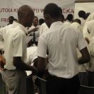 Photo: English Access students during ice breaker session at the U.S. Embassy in Dar es Salaam.