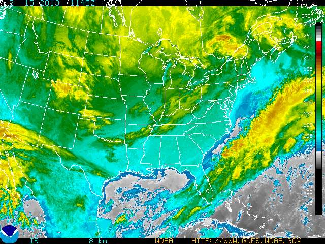 current color enhanced goes east infrared image