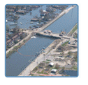 A view of levee repairs following the storm surge damage from Hurricane Katrina - 2005