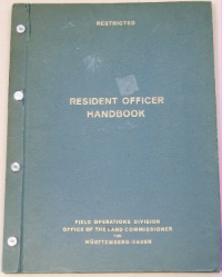 Date: 06/18/2012 Description: Resident Officer handbook, 1950.  Collections of the U.S. Diplomacy Center. - State Dept Image