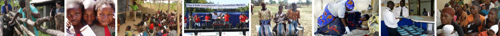 Image banner of different aid recipients and USAID events
