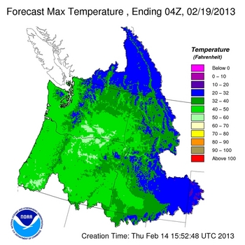 Day 5 Max Temperature Forecast