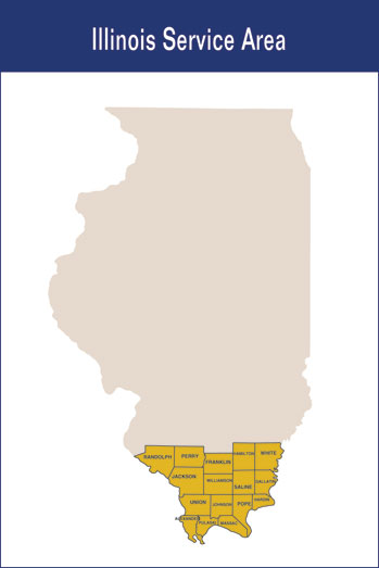 Illinois Service Area State Map