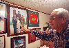 Retired 1st Sgt. Albert Curley points out a painting depicting the Buffalo Soldier monument in Junction City. Curley is one of the last remaining members of the storied Buffalo Soldiers from Fort Riley’s 9th Cav. Regt.  Photo by: Julie Fiedler, POST.