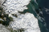 Snow across Great Britain