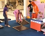 image of Sikh American youth prepping materials for exhibition