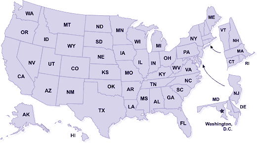 Map of United States