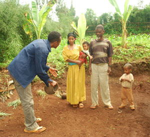 Abduselam, who participates in his school’s anti-malaria club, teaches his family how to prevent malaria.