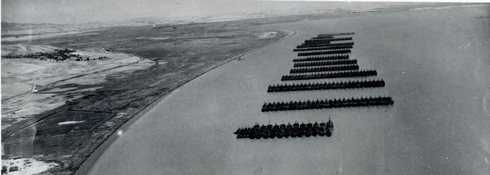 Suisun Bay Reserve Fleet Anchorage, 1950