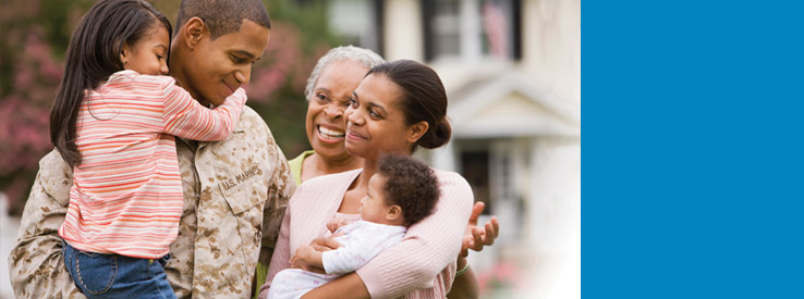 Photo of Veteran and his family