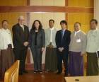 OSD Marketing-Program Placement Director, Doug Boynton and VOA Burmese Service Chief, Than Lwin Htun and Adrienne Nutzman, U.S. PAO from Rangoon, with officials of MRTV and the Ministry of Information.