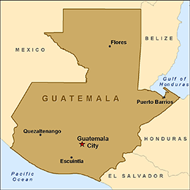 Map - Guatemala