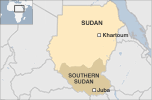 Map of the Two Sudans (Courtesy: BBC News)