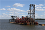The Dredge Illinois, Great Lakes Dredge & Dock vessel, is working along the Delaware River as part of the project to deepen the river. 