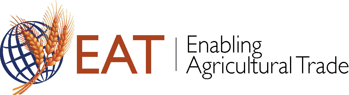 Enabling Agricultural Trade Logo - Grains over globe