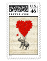 Elephant & Heart Balloon Custom Postage