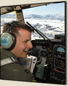 A C-130 pilot flies over Alaska's Kenai Peninsula. This could be you!