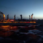 USNS Joshua Humphreys refuels USS Mobile Bay