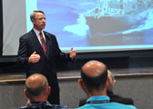 Retired Navy Cmdr. Kirk Lippold Visits USSTRATCOM