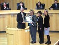 Congresswoman Zoe Lofgren presented the Commerce Department's Export Achievement Certificate to the City of San Jose.