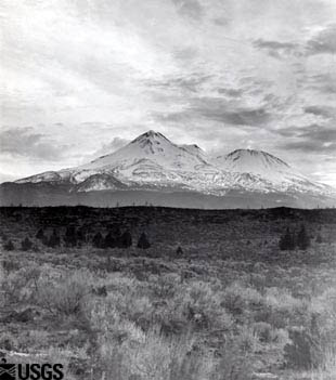 Mount Shasta with Shastina, 1900.