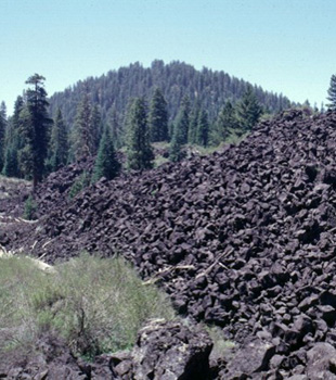 Lava flow from South Twin Butte, California.