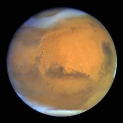 <b>Not enough greenhouse effect:</b> The planet Mars has a very thin atmosphere, nearly all carbon dioxide.   Because of the low atmospheric pressure, and with little to no methane or water vapor to reinforce the weak greenhouse effect, Mars has a largely frozen surface that shows no evidence of life.