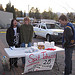 Two students work the table at a memorial event organized by the Leadership Class at Mt. Shasta High School for NDFW.  The purpose was to recognize and highlight people who have lost their lives due to drug abuse.