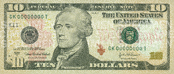 Front of $10 Note - Image