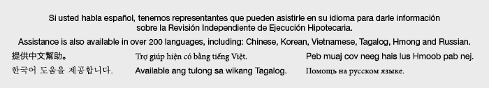 Assistance is available in over 200 languages, including: Chinese, 
        Korean, Vietnamese, Tagalog, Hmong and Russian.