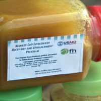 Bottle of Ethiopian organic honey