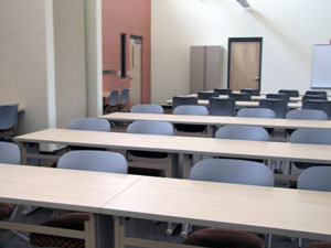 Interior of classroom