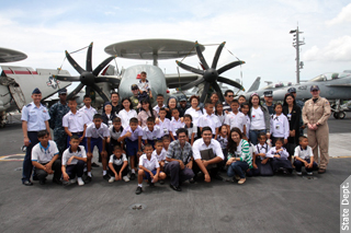 YES Alumni Volunteer on USS George Washington