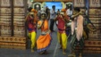 Indian folk artists from the eastern Indian state of Orissa perform during the three-day long Travel and Tourism Fair in Kolkata, July 13, 2012.