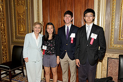 Senator Boxer with California Presidential Scholars
