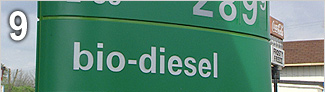 9. Photo of a roadside fuel price sign for biodiesel at a retail fueling station.