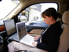 Susan at work in the field