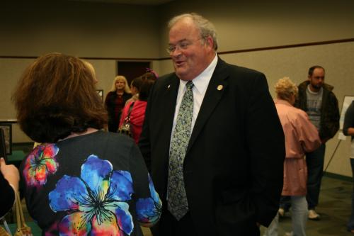 Billy talks with constituents during the Congressional Art Competition in Springfield 