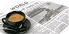 Photo: Newspaper and cup of coffee