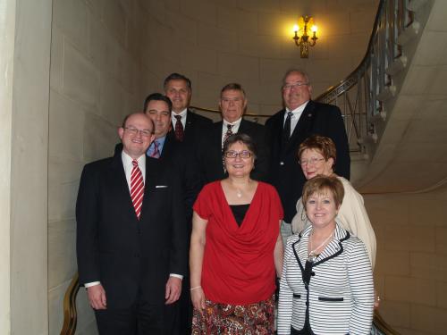 Congressman Long with Ozark Technical College Board of Trustees. 